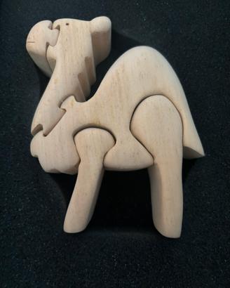 DOLFI 3D Puzzle Cammello in legno di tiglio
