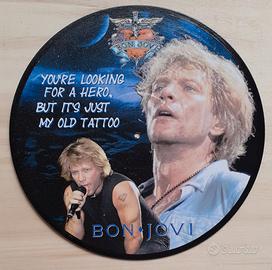 Vinile 33 giri da parete omaggio a Bon Jovi 