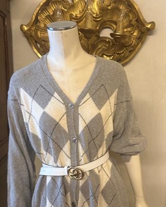 Cardigan Jacquard Taglia Comoda