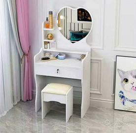 Postazione trucco specchiera ragazze bambine mdf