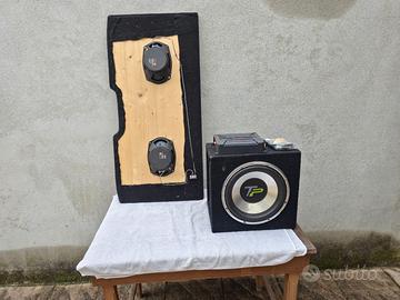 AMPLIFICATORE + SUBWOOFER + ALTOPARLANTI