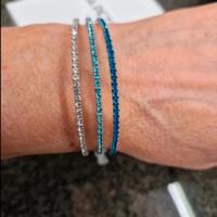 Bracciale flessibile con zirconi
