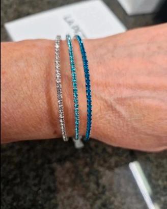 Bracciale flessibile con zirconi