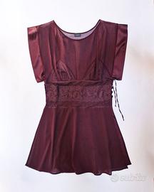 Prezioso Top in seta, chiffon e pizzo La Perla