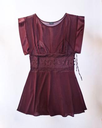 Prezioso Top in seta, chiffon e pizzo La Perla