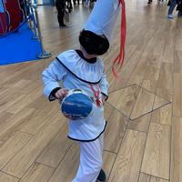 Costume,Vestito Carnevale Pulcinella con accessori