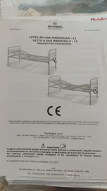Letto per degenza a due manovelle termigea