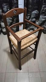 seggiolone in legno 