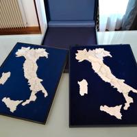 2 puzzle Italia d'Argento 1976 e 1995, argento 925
