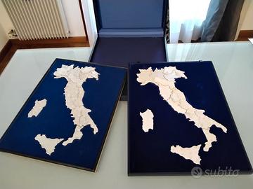 2 puzzle Italia d'Argento 1976 e 1995, argento 925
