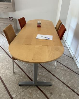 Tavolo legno chiaro gambe metallo Ikea