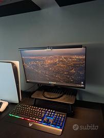 Schermo Pc + Tastiera + Supporto schermo