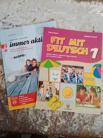 Set di due libri studio tedesco ciclo medie