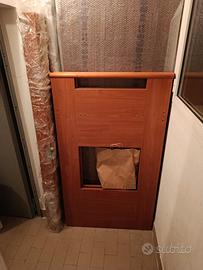 Struttura letto a castello colore rovere