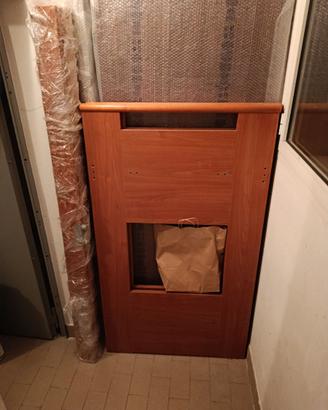 Struttura letto a castello colore rovere