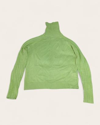 Maglioncino verde a collo alto 