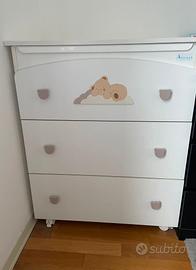 Cassettiera/Fasciatoio Azzurra Design