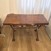 Tavolo Consolle Artigianale di Legno Pregiato