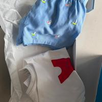 Set bimbo Jacadi: t-shirt+pataloncini, 74cm, nuovo