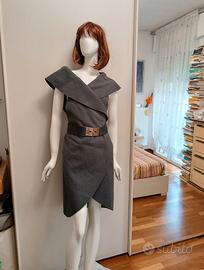 soprabito smanicato mantella lunga XL-XXL donna