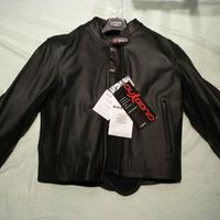 Giubbotto moto pelle nero