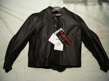 Giubbotto moto pelle nero