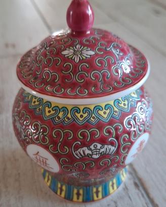 Ogg Vintage Porcellana Mun Shou Rosso