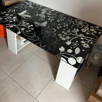 Scrivania vetro temperato serigrafato