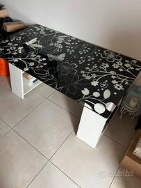 Scrivania vetro temperato serigrafato