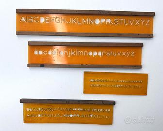 Set di dime alfabetiche vintage anni ’50 Minerva