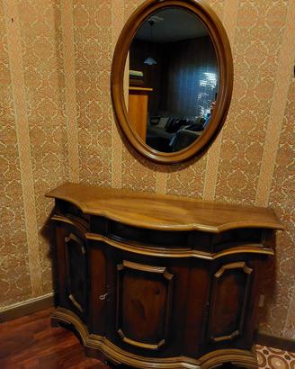 Credenza ingresso antiquariato/vintage + specchio