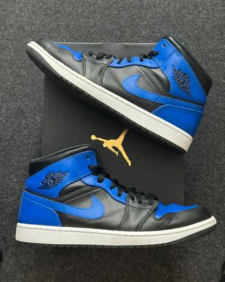 Nike Jordan 1 Mid 45.5 Blu Nero box originale