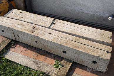 Travi legno massiccio vintage 2m (ex ferrovia)