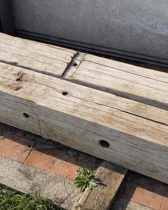 Travi legno massiccio vintage 2m (ex ferrovia)