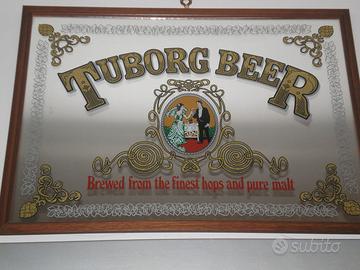 Quadro/Specchio pubblicitario vintage Tuborg Beer