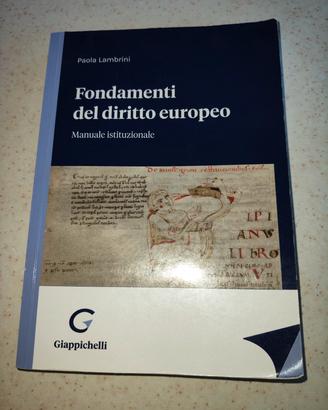 Libro di Fondamenti del diritto europeo