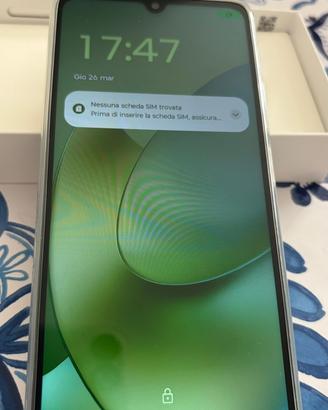 Motolorola G06 nuovo con cavo spina e cover