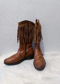 Stivali Bambina in Pelle con Frange di Primi Vezzi