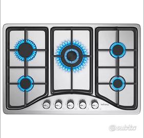 Piano Cottura a Gas 5 Fuochi Incasso