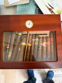 Humidor in legno con doppio piano e acessori