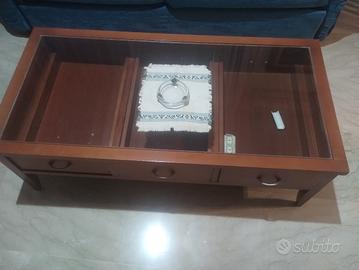 tavolino in ciliegio con cassetti