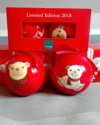 Sei Palline Rosse Teddy Thun
