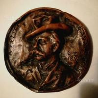 Placca comm. Morte Felice Cavallotti 1898