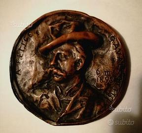 Placca comm. Morte Felice Cavallotti 1898