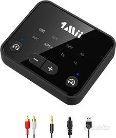 1Mii Trasmettitore Bluetooth 5.3 per TV a 2 Cuffie