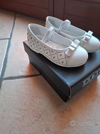Scarpe ballerine bambina Chicco bianche pelle 24