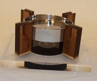 Posacenere magnetico sospeso Mid Century in lucite