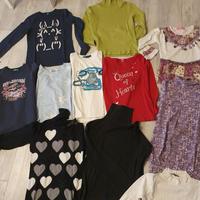 11 magliette/maglioni per ragazze 9-10 anni