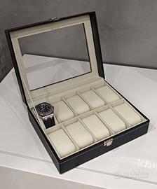 Valigietta porta orologi 10 scomparti