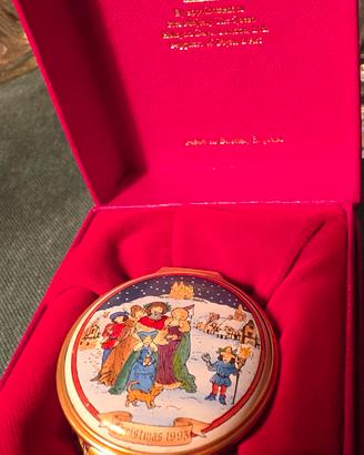 scatola natalizia in porcellana HALCYON DAY ENAMEL